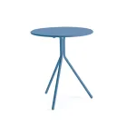 Round Galvanized Steel Garden Table Made in Italy - Ralph Viadurini