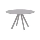 Round Garden Table in Galvanized Steel Made in Italy - Brienne Viadurini