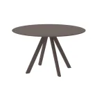 Round Garden Table in Galvanized Steel Made in Italy - Brienne Viadurini