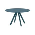 Round Garden Table in Galvanized Steel Made in Italy - Brienne Viadurini