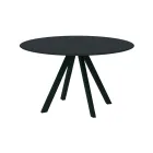 Round Garden Table in Galvanized Steel Made in Italy - Brienne Viadurini