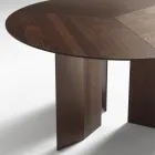 Round Dining Table in Ash Veneered Plywood - Libra Viadurini