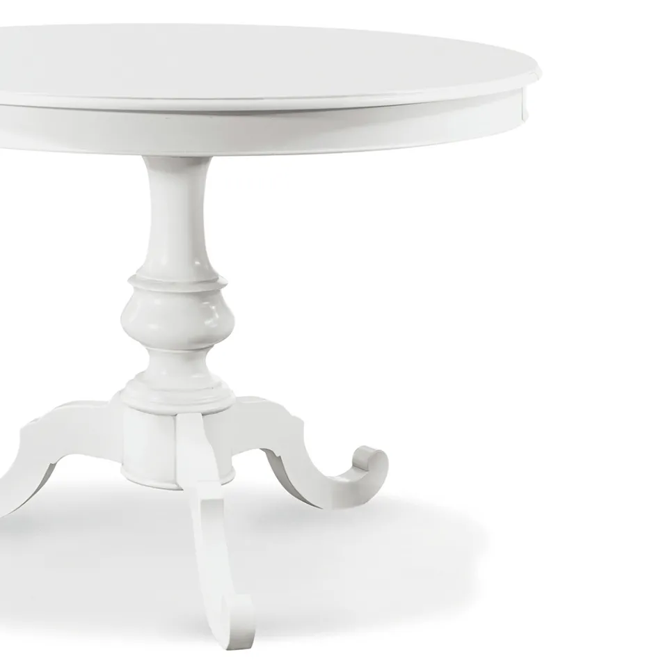 Round Extendable Lounge Table in Wood Made in Italy - Vittoria Viadurini