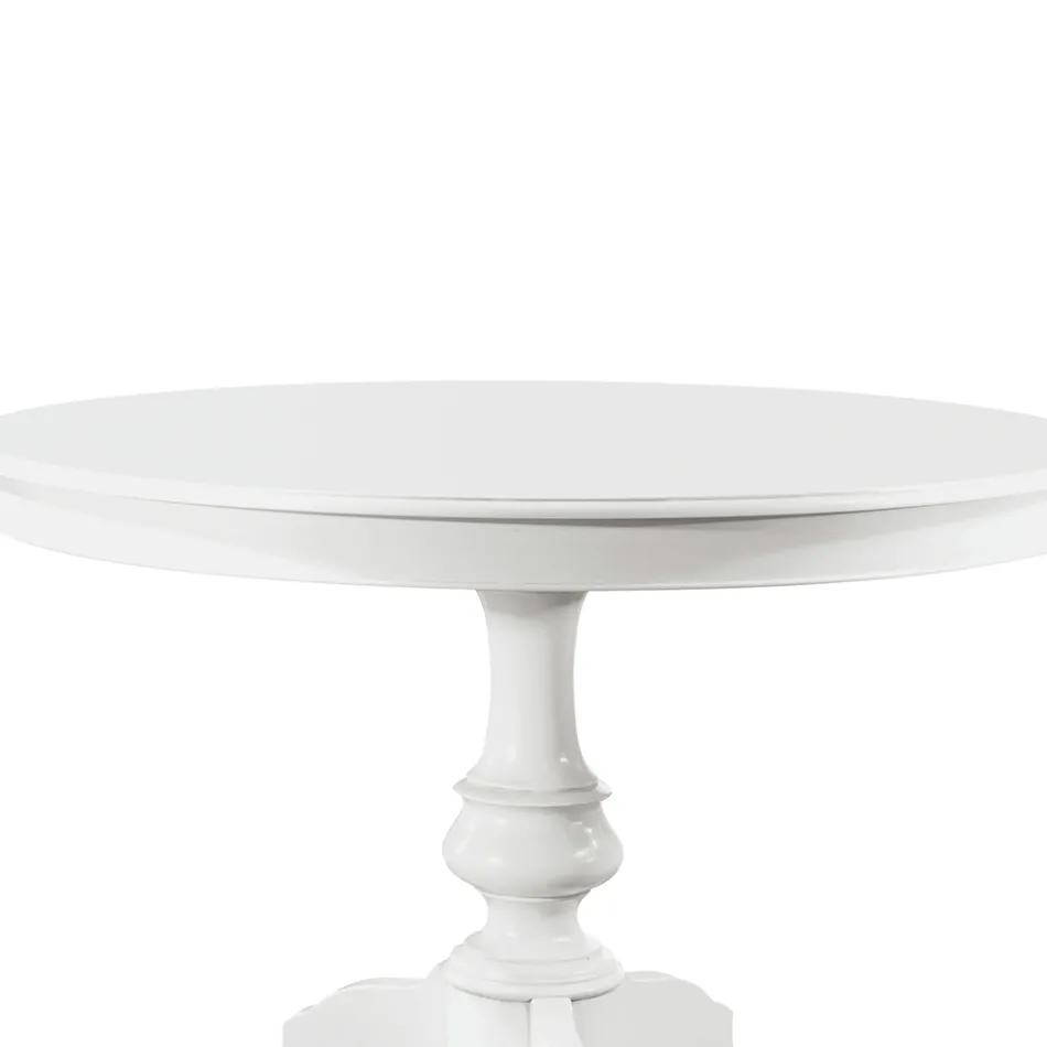 Round Extendable Lounge Table in Wood Made in Italy - Vittoria Viadurini