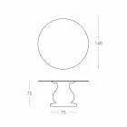Classic Design Round Table, Ø140 and HPL top - Nineteenth century by Slide Viadurini