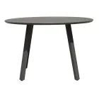 Averis 120cm Round Garden Table in Anthracite Aluminum Viadurini