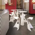 Polyethylene round table Slide Hoplà (H110) hpl top made in Italy Viadurini