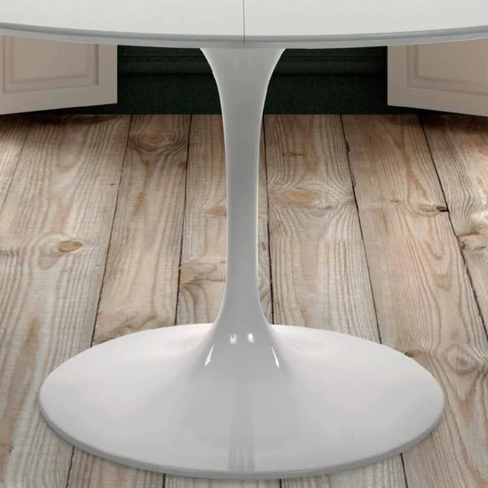 Round table extendable up to 170 cm in laminate Made in Italy - Dollars Viadurini
