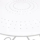 Shabby Chich Style Round Garden Table in Painted Steel - Enchantment Viadurini