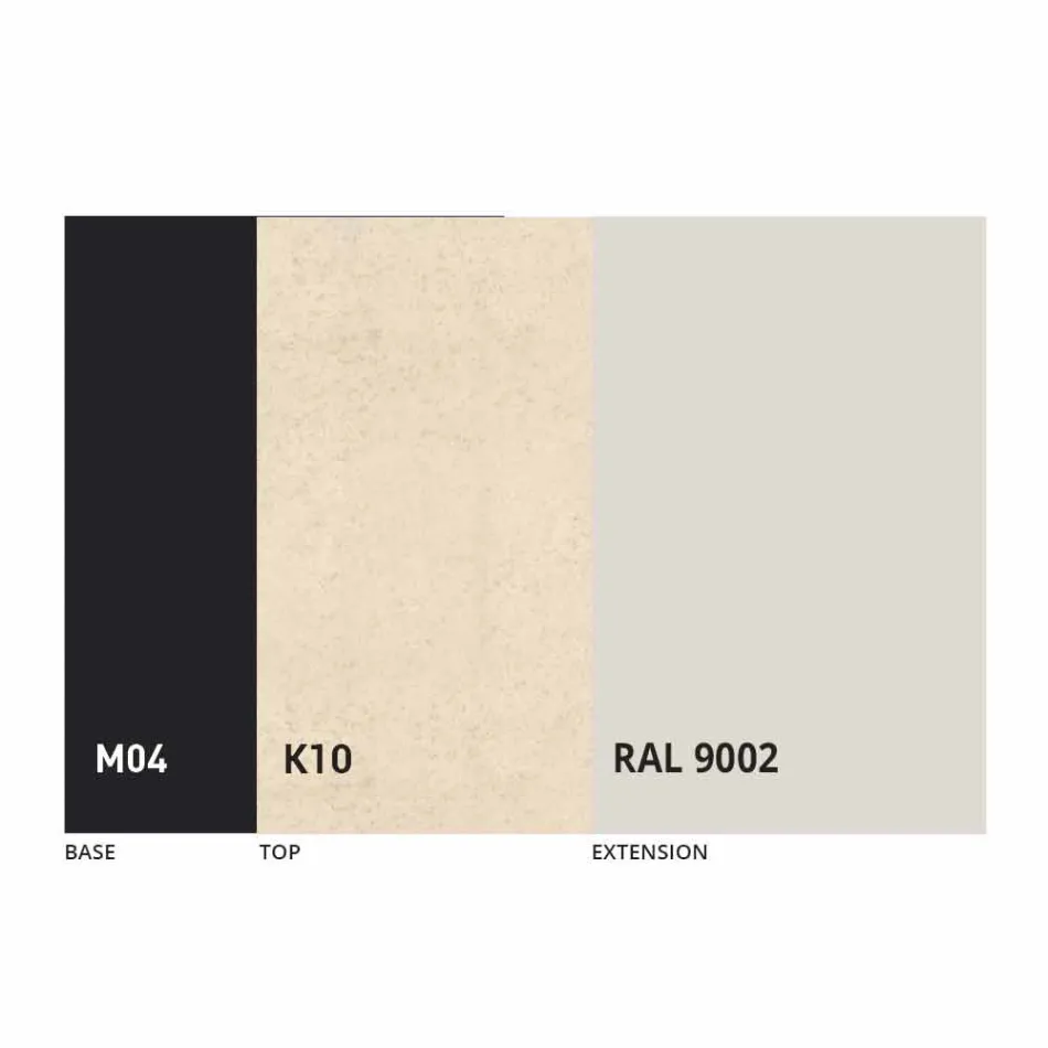 Round Dining Table Extendable to 165 cm with Ceramic Top - Pistolero Viadurini