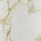 Eero Saarinen Tulip Table H 73 with Round Top in Gold Caracatta Marble Viadurini