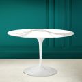 Tulip Table Eero Saarinen H 73 in Calacatta Michelangelo Made in Italy - Scarlet