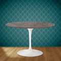 Tulip Table Eero Saarinen H 74 in Ceramic Kira Made in Italy - Scarlet