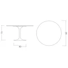 Tulip Table Eero Saarinen H 73 in Ceramic Kira Made in Italy - Scarlet Viadurini