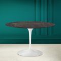 Tulip Table Eero Saarinen H 73 in Ceramic Noir Desire Made in Italy - Scarlet