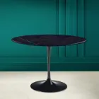 Tulip Table Eero Saarinen H 73 in Ceramic Noir Laurent Made in Italy - Scarlet Viadurini