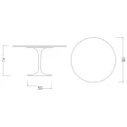 Tulip Table Eero Saarinen H 73 in Ceramic Sirius Made in Italy - Scarlet Viadurini