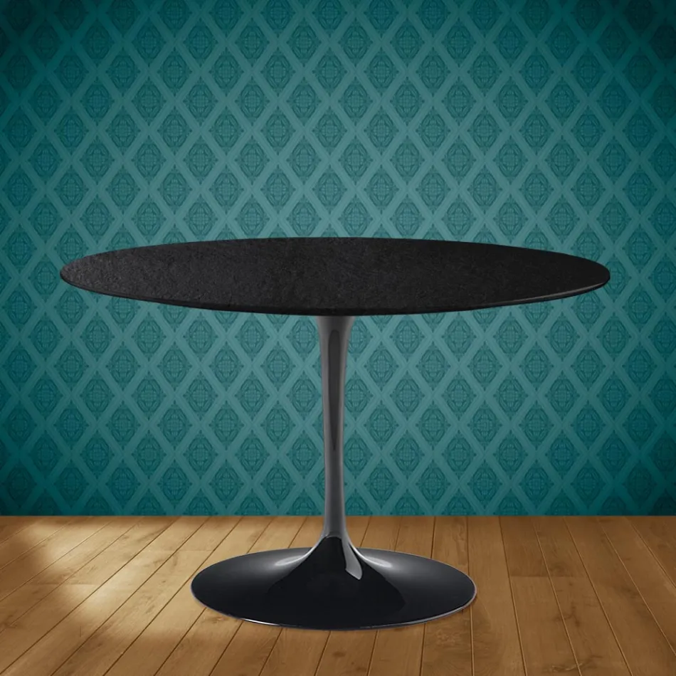 Tulip Table Eero Saarinen H 73 in Ceramic Sirius Made in Italy - Scarlet Viadurini