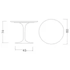 Tulip Table Eero Saarinen H 73 Round in Ceramic Kira Made in Italy - Scarlet Viadurini