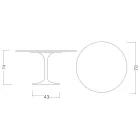 Tulip Table Eero Saarinen H 73 Round in Ceramic Kira Made in Italy - Scarlet Viadurini