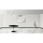 Eero Saarinen H 73 Round Tulip Table in Black Liquid Laminate Made in Italy - Scarlet Viadurini