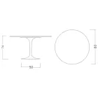 Tulip Table Eero Saarinen H 73 Round in Absolute Black Made in Italy - Scarlet Viadurini