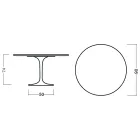 Tulip Table Eero Saarinen H 73 Round in Natural Oak Made in Italy - Scarlet Viadurini