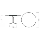 Tulip Table Eero Saarinen H 73 Round in Natural Oak Made in Italy - Scarlet Viadurini