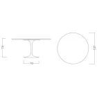 Tulip Table Eero Saarinen H 73 Round in Statuario Altissimo Made in Italy - Scarlet Viadurini