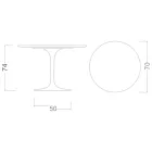 Eero Saarinen Tulip Table H 74 with White Liquid Laminate Top Made in Italy - Scarlet Viadurini