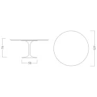 Tulip Table Eero Saarinen H 74 with Carrara Marble Top Made in Italy - Scarlet Viadurini