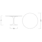 Eero Saarinen Tulip Table H 74 with Round Top in Gold Calacatta Marble - Scarlet Viadurini