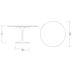 Eero Saarinen Tulip Table H 74 in Moonè Ceramic Made in Italy - Scarlet Viadurini