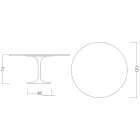 Eero Saarinen Tulip Table H 74 in Somnia Ceramic Made in Italy - Scarlet Viadurini