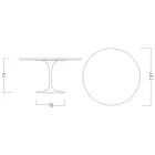 Eero Saarinen Tulip Table H 74 in Somnia Ceramic Made in Italy - Scarlet Viadurini