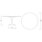 Eero Saarinen H 74 Tulip Table in Gold Calacatta Marble Made in Italy - Scarlet Viadurini