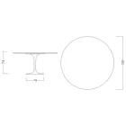 Tulip Table Eero Saarinen H 74 in Carrara Marble Made in Italy - Scarlet Viadurini