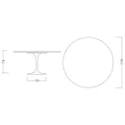 Eero Saarinen Tulip Table H 74 in Dark Emperador Marble Made in Italy - Scarlet Viadurini