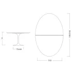 Eero Saarinen Tulip Table H 74 Oval Extendable in White Liquid Laminate - Scarlet Viadurini