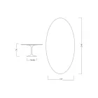 Tulip Table Eero Saarinen H 74 Oval in Ceramic Noir Desire Made in Italy - Scarlet Viadurini