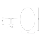 Tulip Table Eero Saarinen H 74 Oval in Black Liquid Laminate Made in Italy - Scarlet Viadurini