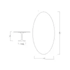 Eero Saarinen H 74 Oval Tulip Table in Green Alpi Marble Made in Italy - Scarlet Viadurini