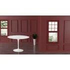 Tulip Table Eero Sarinen H 73 with White Liquid Laminate MDF Top - Scarlet Viadurini