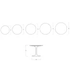 Saarinen Tulip Table H 74 cm in Florim Calacatta Gold Matt Ceramic - Scarlet Viadurini