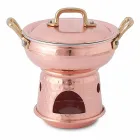 Rounded Pan for Sauce in Hand Tinned Copper Base and Lid - Gianmatteo Viadurini