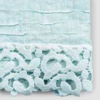Heavy Linen Bath Towel with Italian Quality Poema Lace 2 Colours - Castle Viadurini