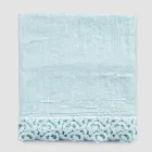Heavy Linen Bath Towel with Italian Quality Poema Lace 2 Colours - Castle Viadurini