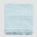 Heavy Linen Bath Towel with Poema Lace Italian Quality 2 Colours - Castle