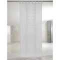 White and Light Linen Curtain with Central Lace, Elegant Design - Geogeo