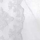 Italian Luxury Light Linen Curtain with Organza and White Embroidery - Marinella Viadurini